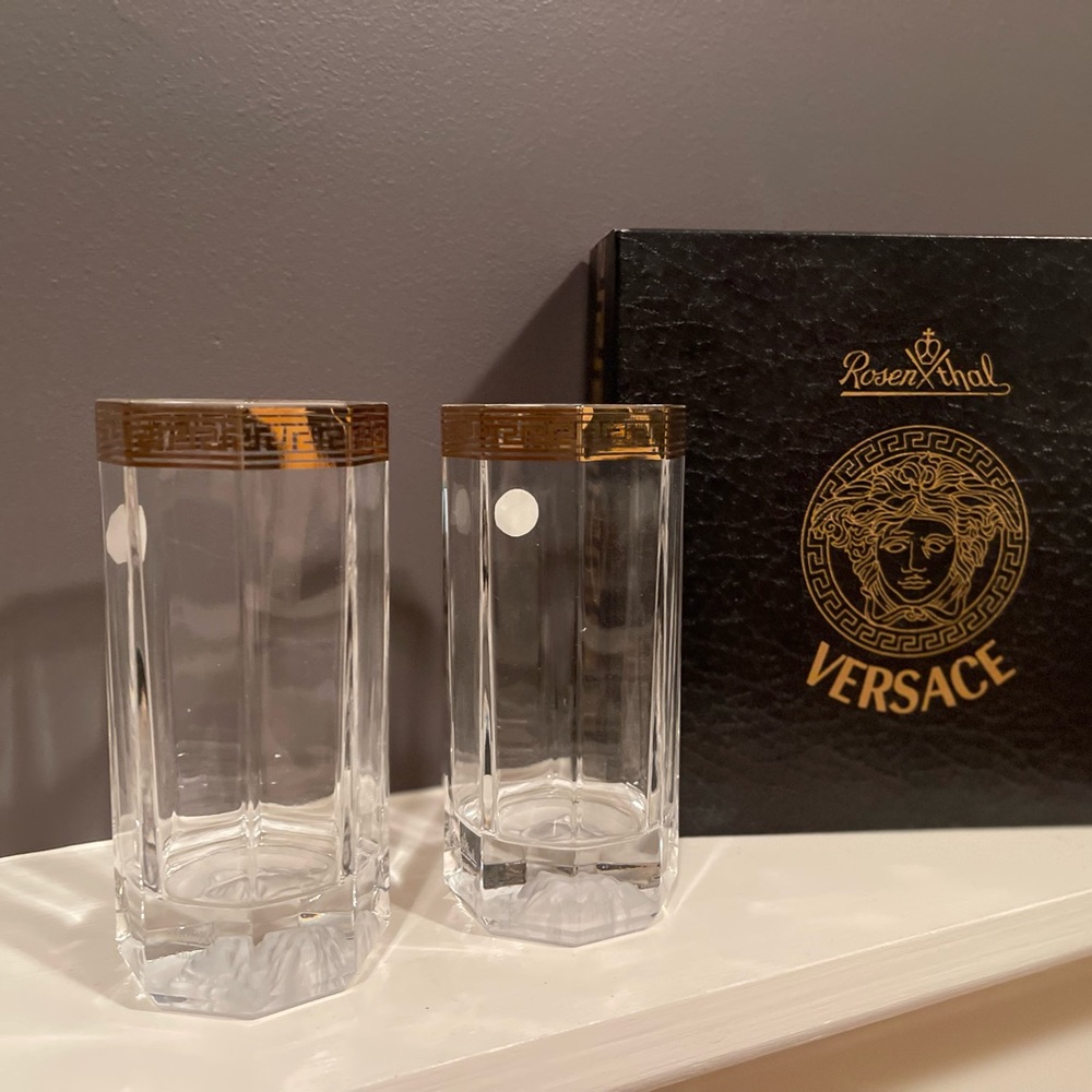 Versace Rosenthal Aperitif Glasses SET OF  2